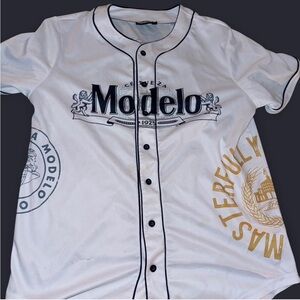 ModelCo White and Gold Graphic Jersey